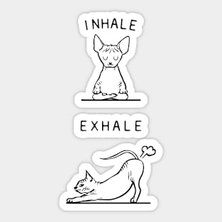 Inhale Exhale Sphynx Sticker